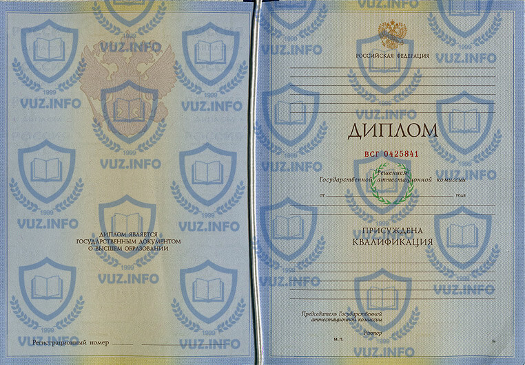 Диплом высшего образования 2009 2010 годов